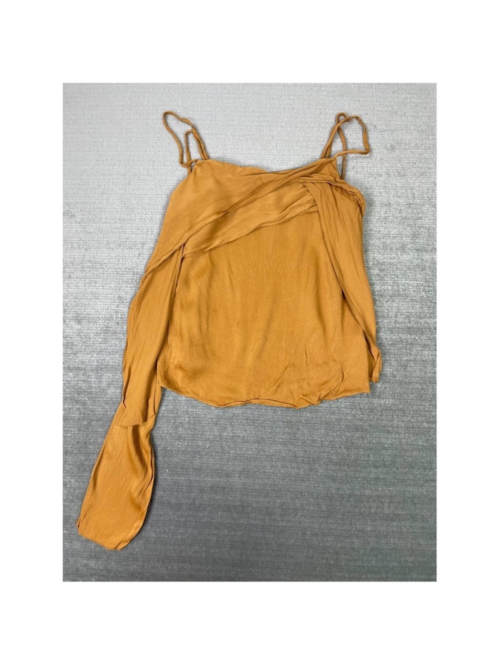 Mavi Mustard One-Shoulder Draped Camisole